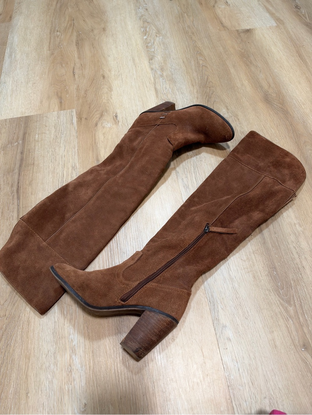 Dolce Vita Chestnut Brown Over-the-Knee Suede Boots size 6.5